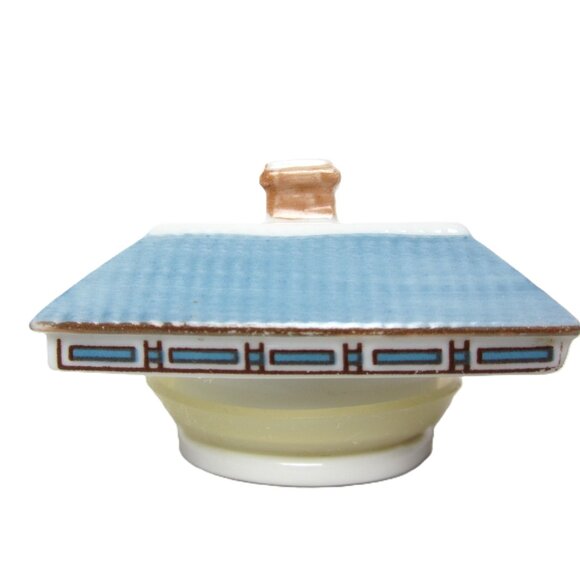 Original Lenox Spice Village Sage TOP ONLY Spice Jar Lid Cottage House Ceramic - Picture 1 of 6